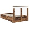 vidaXL Bed Frame with Headboard Old Wood 120 x 190 cm Engineered Wood