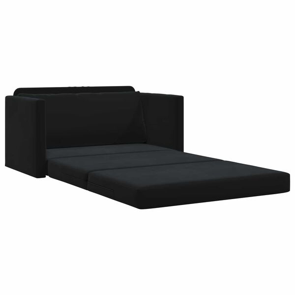 vidaXL Folding Sofa Bed Black 124 x 71 x 78 cm Velvet
