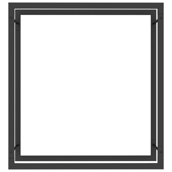 vidaXL Firewood Rack Matt Black 80x28x86 cm Steel