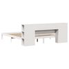 vidaXL Bookcase Bed without Mattress White 180x200 cm Super King Solid Wood Pine