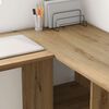 vidaXL Desk with Shelf Artisan Oak 142 x 102 x 73 cm Engineered Wood