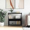 vidaXL Bookshelf Black 80x30x78.5 cm Engineered Wood and Iron