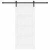 vidaXL Sliding Door White and Black 86 x 198.5 cm Solid Pine Wood