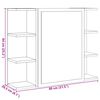 vidaXL Bathroom Mirror Cabinet Sonoma Oak 80x20.5x64 cm Engineered Wood