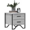 vidaXL Bedside Cabinet Grey Sonoma 40x41x40 cm Engineered Wood