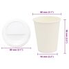 vidaXL Paper Coffee Cups with Lids 1000 pcs 8oz 200ml