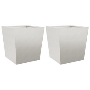 vidaXL Garden Planters 50x50x50 cm 2 pcs Stainless Steel