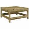 vidaXL Garden Footstool with Cushion Impregnated Wood Pine