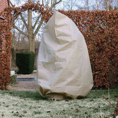 Nature Winter Fleece Cover with Zip 70 g/sqm Beige 2x1.5x1.5 m