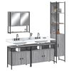 vidaXL 4 Piece Bathroom Furniture Set Grey Sonoma Engineered Wood