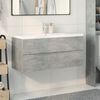 vidaXL 2 Piece Bathroom Furniture Set Concrete Grey Engineered Wood