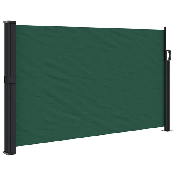 vidaXL Retractable Side Awning Dark Green 120x600 cm