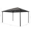 vidaXL Gazebo with Roof Aluminium 4x3x2.6 m Black