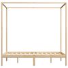 vidaXL Canopy Bed Frame without Mattress Solid Pine Wood 140x200 cm