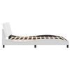 vidaXL Bed Frame with LED without Mattress "Zadar" White 160x200 cm