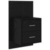 vidaXL Wall-mounted Bedside Cabinet with Drawer 2 pcs Black Oak