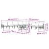 vidaXL Garden Sofa Set with Cushion 10 pcs Black Steel