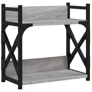vidaXL Printer Stand 2-Tier Grey Sonoma 40x20x40 cm Engineered Wood