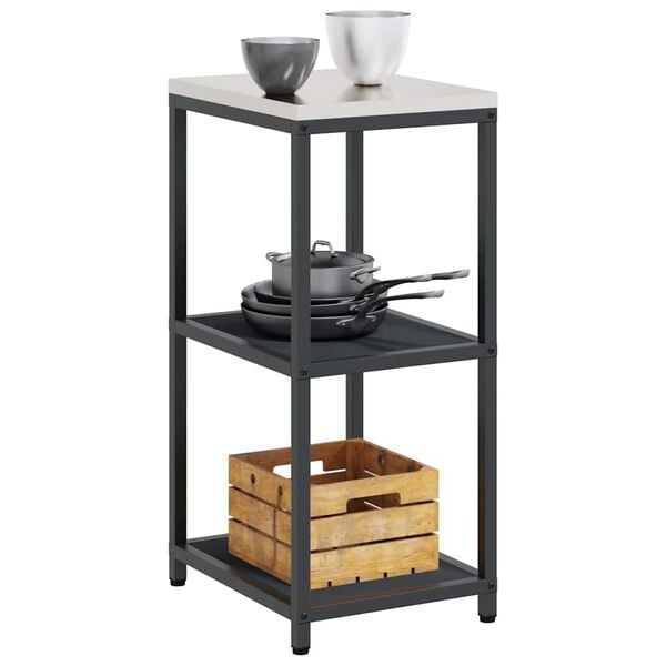 vidaXL Kitchen Storage with Shelf Anthracite 40 x 50 x 92 cm Steel