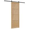 vidaXL Sliding Door Brown 83 x 232 cm Solid Pine Wood