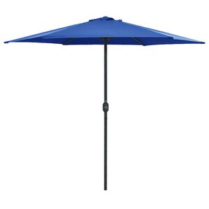 vidaXL Garden Parasol with Aluminium Pole 270x246 cm Azure Blue