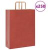 vidaXL Paper Bags 250 pcs with Handles Red 32x12x42 cm