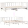 vidaXL Daybed with Trundle and Drawers without Mattress White 90x200 cm