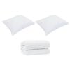 vidaXL Duvet with Pillows with Pillow 3 pcs White Microfiber