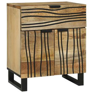 vidaXL Bedside Cabinet Brown 50 x 33 x 60 cm Solid Acacia wood