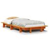vidaXL Bed Frame without Mattress Wax Brown 90x190 cm Single Solid Wood Pine
