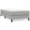 vidaXL Box Spring Bed Frame Light Grey Single Fabric