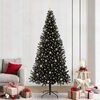 vidaXL Christmas Tree with 300 LEDs with Stand Black 240 cm PVC