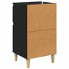 vidaXL Bedside Cabinet Black Oak 40 x 35 x 70 cm Engineered Wood