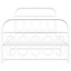 vidaXL Metal Bed Frame without Mattress with Footboard White 100x190cm