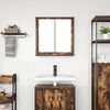vidaXL Bathroom Wall Cabinet with Mirror Smoked Oak 60x21x60 cm