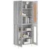 vidaXL Highboard Grey Sonoma 69.5x34x180 cm Engineered Wood