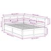 vidaXL Bookcase Bed without Mattress White 120x200cm Solid Wood Pine