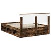 vidaXL Bed Frame Smoked Oak 140 x 200 cm Engineered wood