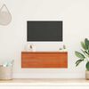 vidaXL Wall Cabinet Wax Brown 100 x 30 x 35 cm Solid Pine Wood