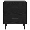 vidaXL Bedside Cabinet with Drawer 2 pcs Black Oak 40 x 35 x 47.5 cm