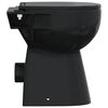 vidaXL Rimless Toilet 7 cm Extra Height Soft Close Ceramic Black