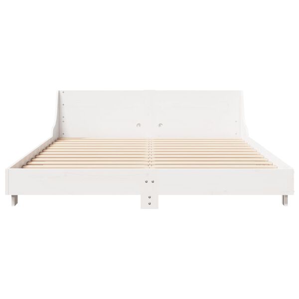 vidaXL Bed Frame without Mattress White 140x200 cm Solid Wood Pine