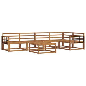 vidaXL Outdoor Sofa Set 6 pcs Natural Solid Acacia Wood