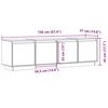 vidaXL TV Cabinet Honey Brown 156x37x45 cm Solid Wood Pine