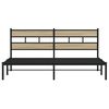 vidaXL Metal Bed Frame without Mattress Sonoma Oak 180x200 cm Super King