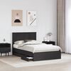 vidaXL Bed Frame with Drawer Black 120 x 200 cm Engineer Wood