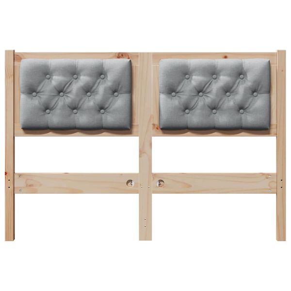 vidaXL Headboard Other Brown and light grey 135 cm Solid pine wood