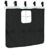 vidaXL Curtains for Loft Bed with Tower White and Black Polyester