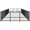 vidaXL Outdoor Dog Kennel Steel 28.23 m²
