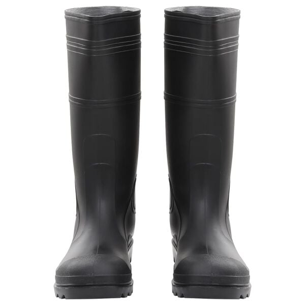 vidaXL Rain Boots Black Size 46 PVC